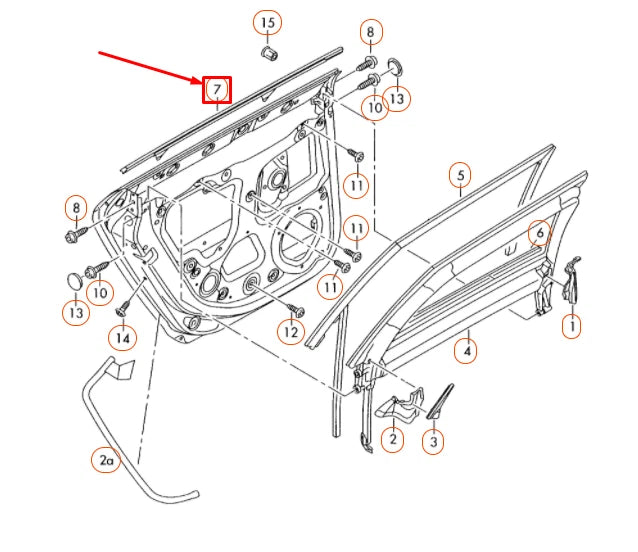 NEW AUDI A3 8P REAR LEFT DOOR WINDOW APERTURE OUTER SEAL 8P4839477A