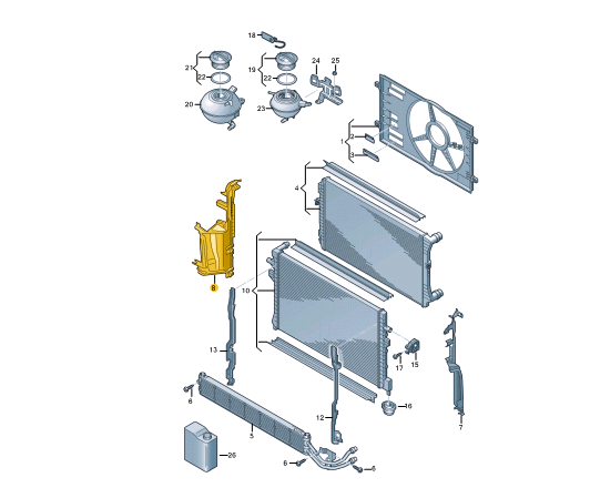 NEW VOLKSWAGEN GOLF MK7 5G RIGHT AIR GUIDE 5G0121284AJ ORIGINAL