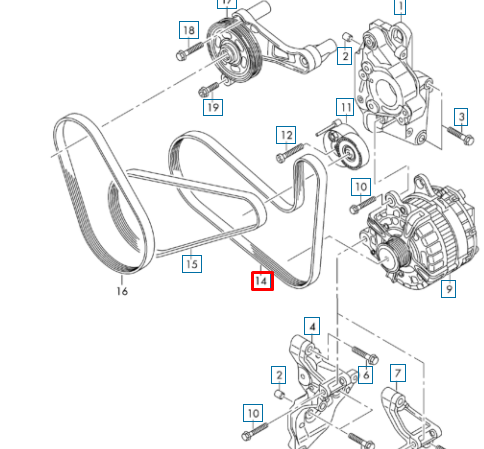 NEW VOLKSWAGEN CRAFTER SY ENGINE V-RIBBED BELT 04L145933 ORIGINAL