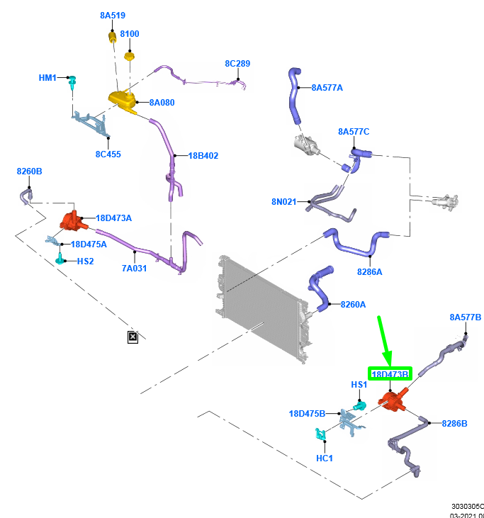 new ford galaxy mk3 cooling system pump assy 2503622 original
