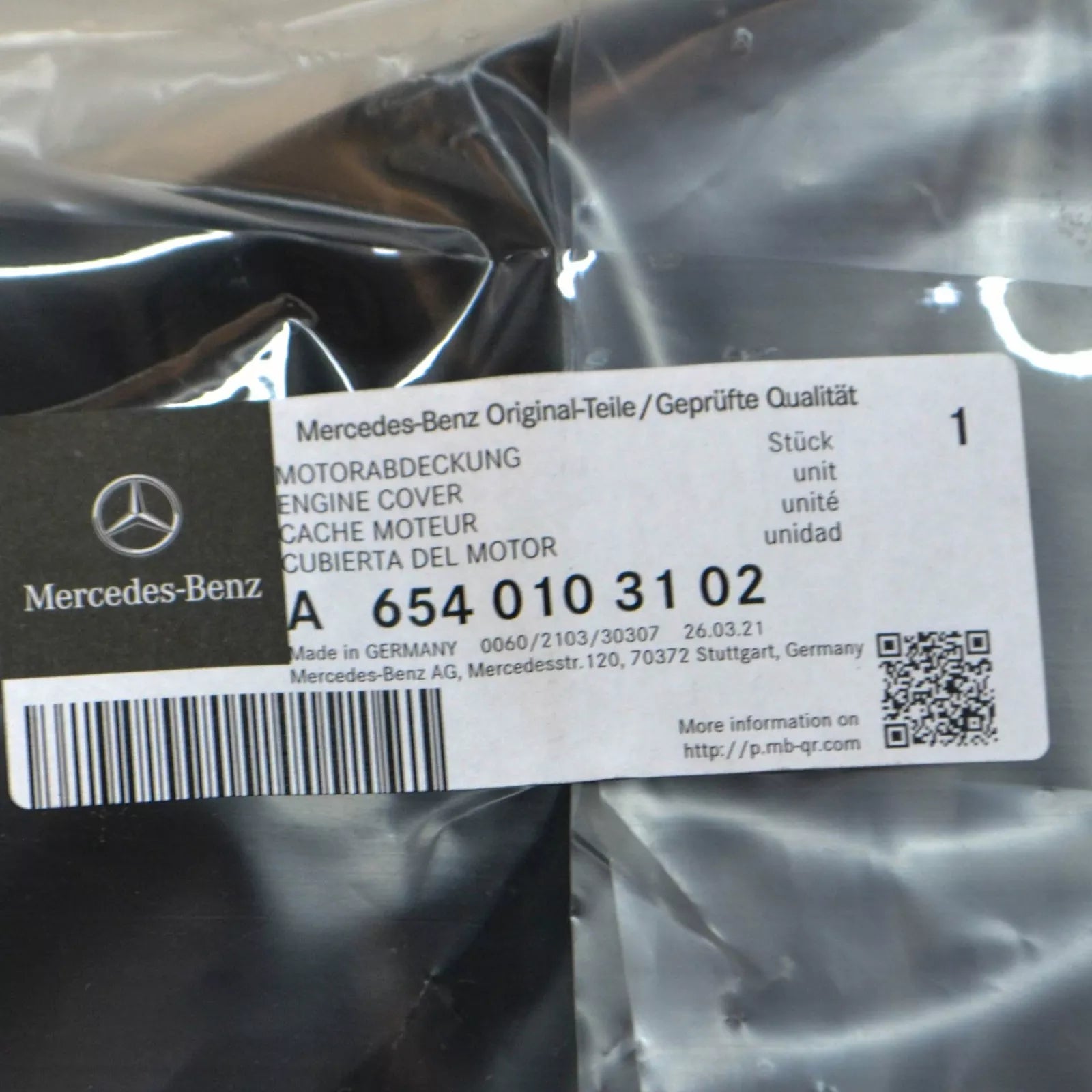 NEW MERCEDES-BENZ E W213 FRONT ENGINE CASING COVER A6540103102 ORIGINAL