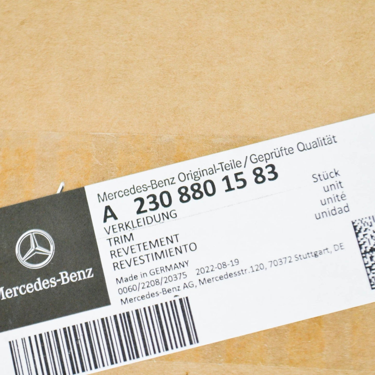 NEW MERCEDES-BENZ SL R230 RADIATOR GRILLE A2308801583 ORIGINAL