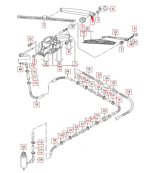 NEW VW MULTIVAN T5 REAR WIPER BLADE ARM 7H0955707A