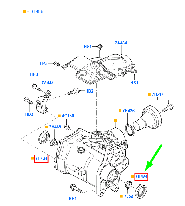 new ford kuga mk1 c394 transfer drive case right outer seal 1542113 original