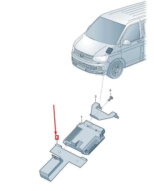 NEW VW TRANSPORTER T6 ENGINE CONTROL UNIT LOCKING MECHANISM 7H0907269A ORIGINAL