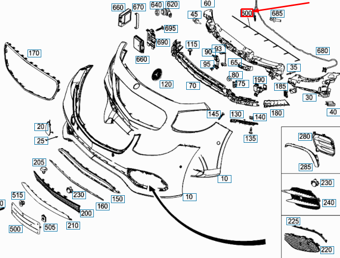 NEW MERCEDES-BENZ E W213 FRONT PARKING AID WIRING HARNESS A2135405903 ORIGINAL