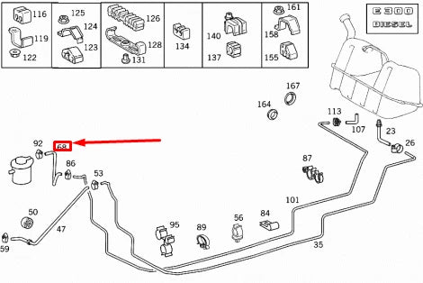 NEW MERCEDES-BENZ E W210 FUEL HOSE A2104765326
