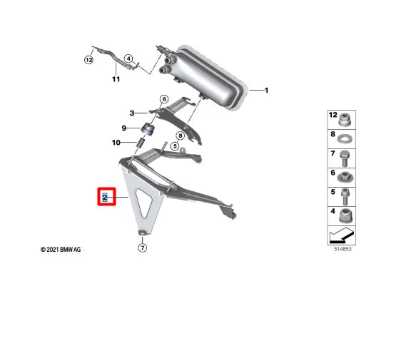 NEW BMW 2 ACTIVE TOURER F45 ELECTRIC AUXILIARY HEATER HOLDER 64129356115