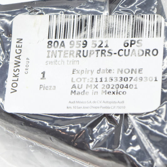 NEW AUDI Q5 FY FRONT LEFT DOOR WINDOW SWITCH BEZEL LHD 80A9595216PS ORIGINAL