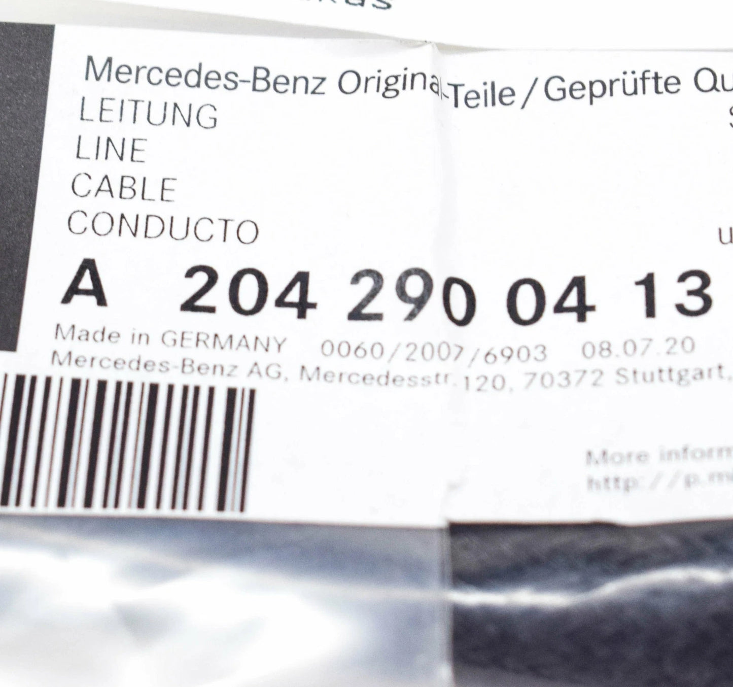NEW MERCEDES-BENZ C W204 BRAKE PIPE HOSE LINE A2042900413 ORIGINAL