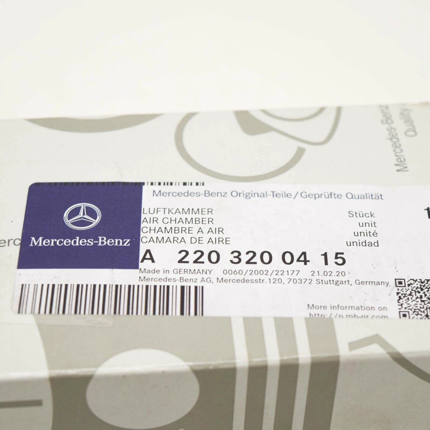 NEW MB CL C215 ABC SUSPENSION ACCUMULATOR A2203200415