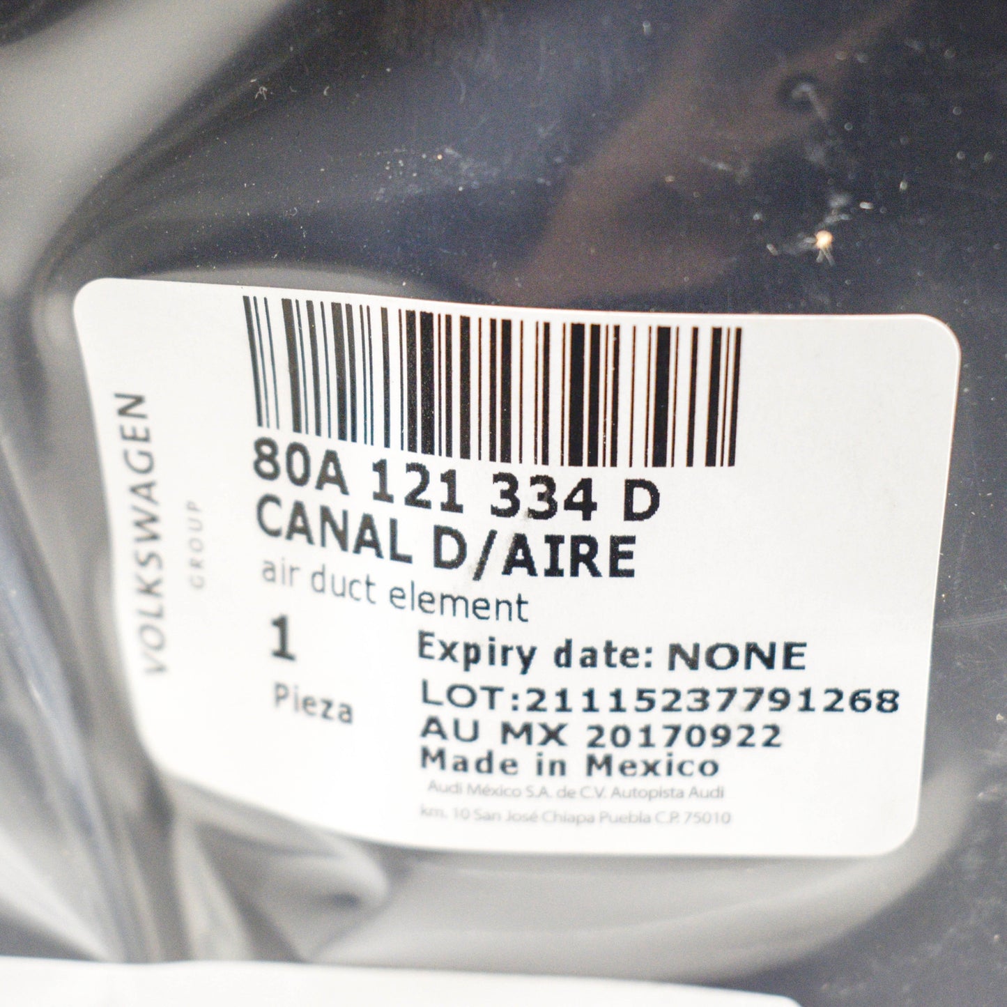 NEW AUDI Q5 80A STEERING WHEEL AIR DUCT 80A121334D ORIGINAL