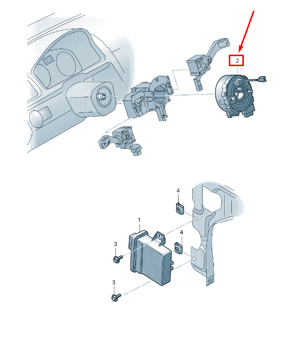 NEW VW POLO 6R STEERING WHEEL ANGLE SENSOR 6R0959654 ORIGINAL