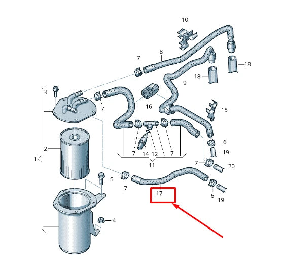 NEW VW CC 35 FUEL LINE 3AA130307D ORIGINAL