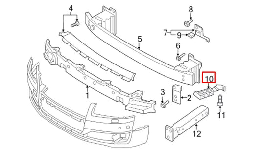 NEW AUDI A8 S8 4H FRONT LEFT BUMPER UPPER BRACKET 4H0807283A ORIGINAL