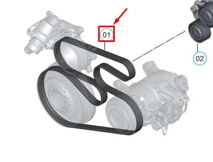 NEW BMW X1 E84 ACCESSORY BELT V-RIBBED 11288519128 8519128 ORIGINAL