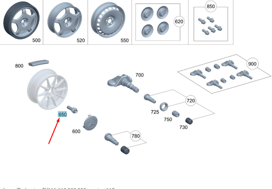 new mercedes-benz gle w167 wheel screw a0009904418 original
