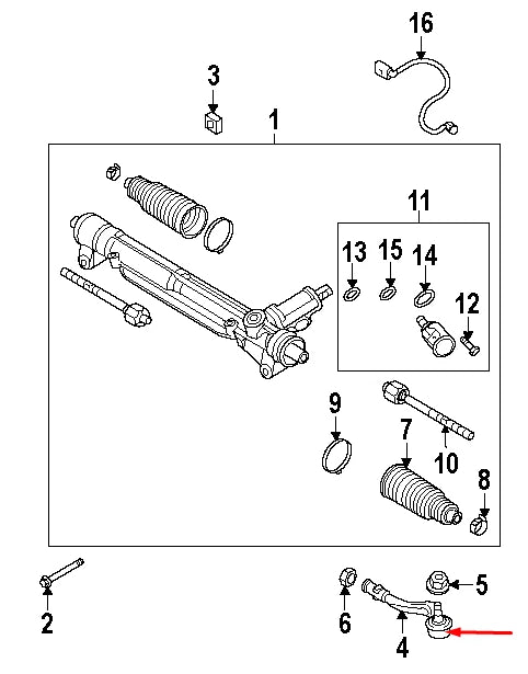 NEW AUDI A5 8T STEERING RACK RIGHT TIE ROD END 8K0422818B