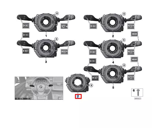 NEW BMW 2 ACTIVE TOURER F45 STEERING WHEEL SLIP RING SQUIB 61316992509 ORIGINAL