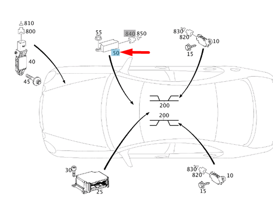 new mb e w211 crash active head restraint control unit a0038200726 original