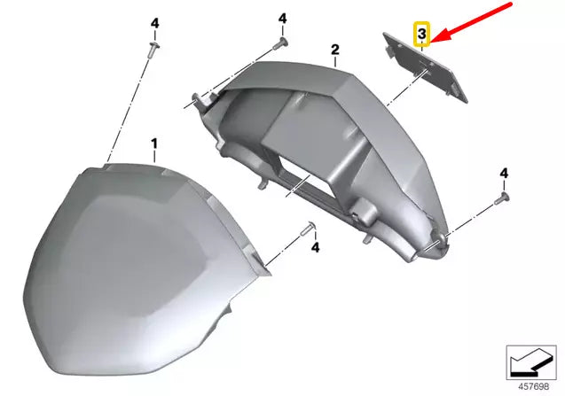 NEW BMW K61 K 1600 BAGGER NAVIGATION COMPUTER COVER 46638382724 8382724 ORIGINAL