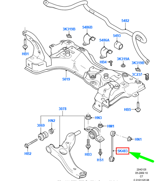 new ford transit connect mk1 front stabilizer link 1332453 original