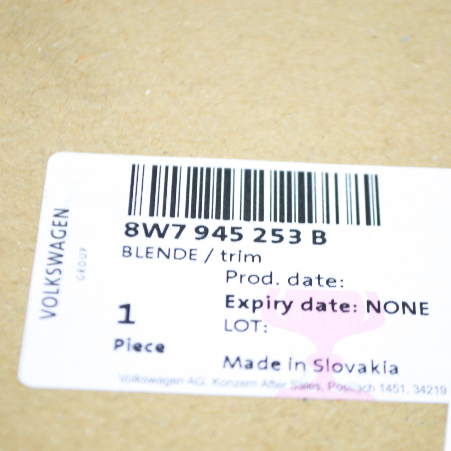 NEW AUDI A5 CABRIO 8W6 REAR LEFT TAILLIGHT BEZEL TRIM 8W7945253B ORIGINAL