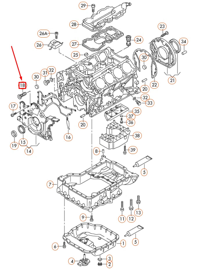 NEW VOLKSWAGEN PHAETON GP4 OIL SPRAY JET 077115540B