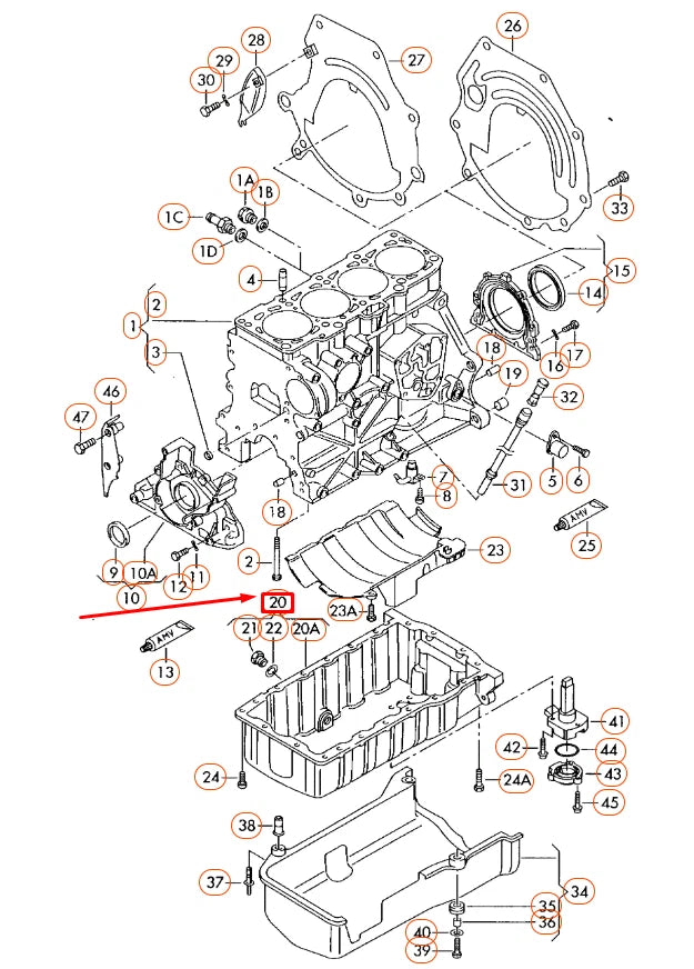 NEW VOLKSWAGEN BEETLE 9C ENGINE OIL SUMP 038103603M ORIGINAL