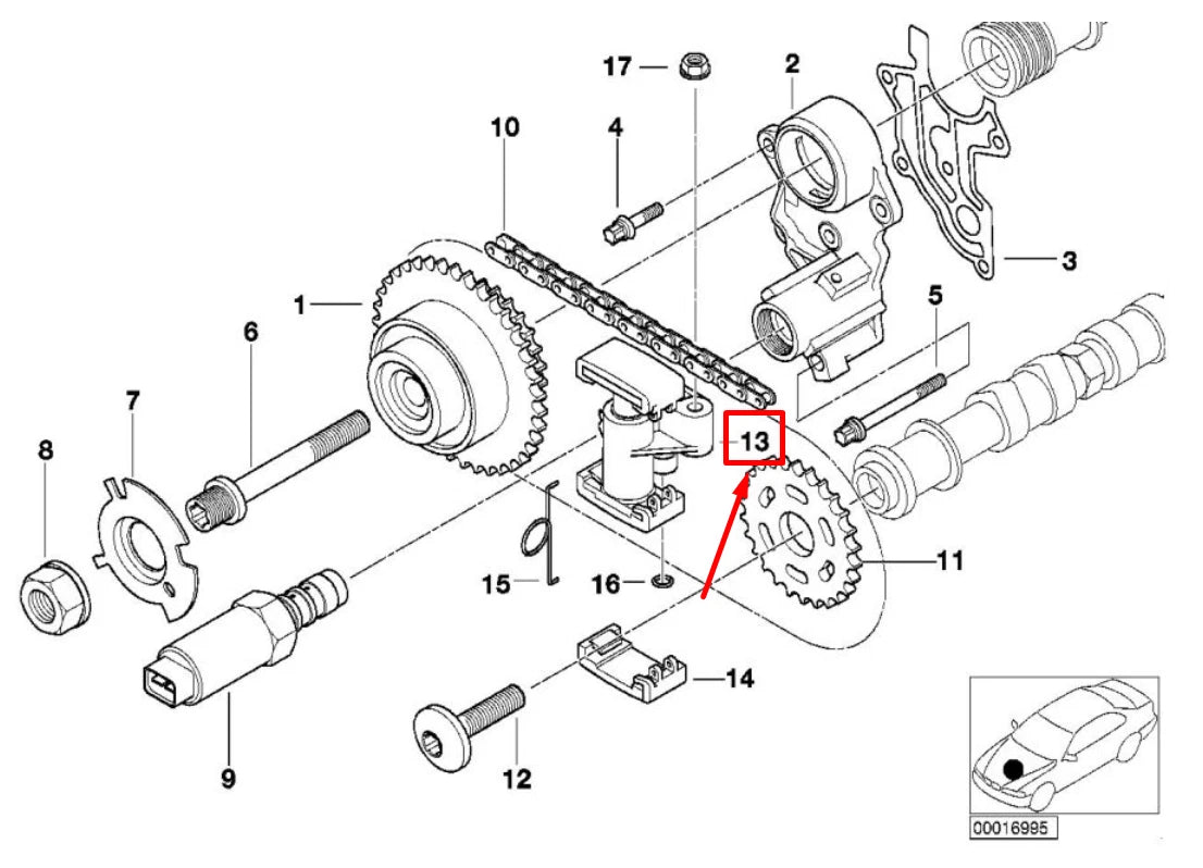 NEW BMW X5 E53 CAMSHAFT TIMING CHAIN TENSIONER 11311435026 1435026 ORIGINAL