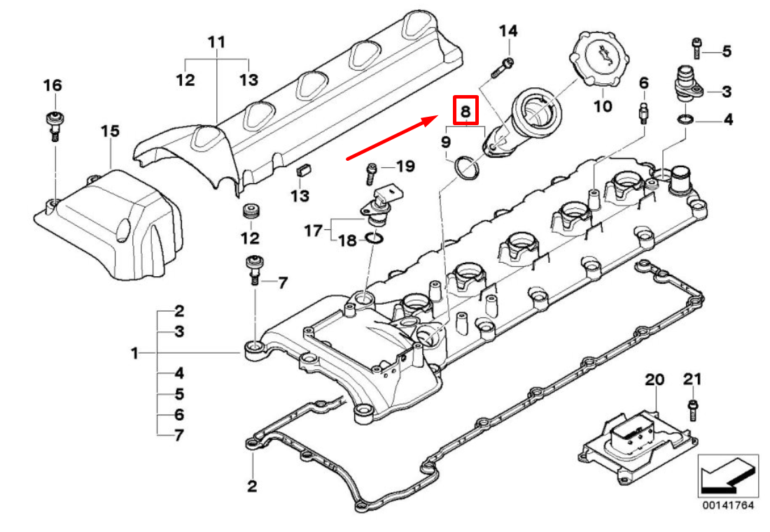 new bmw 6 cabrio e64 engine oil filler tube 7834112 11127834112 original