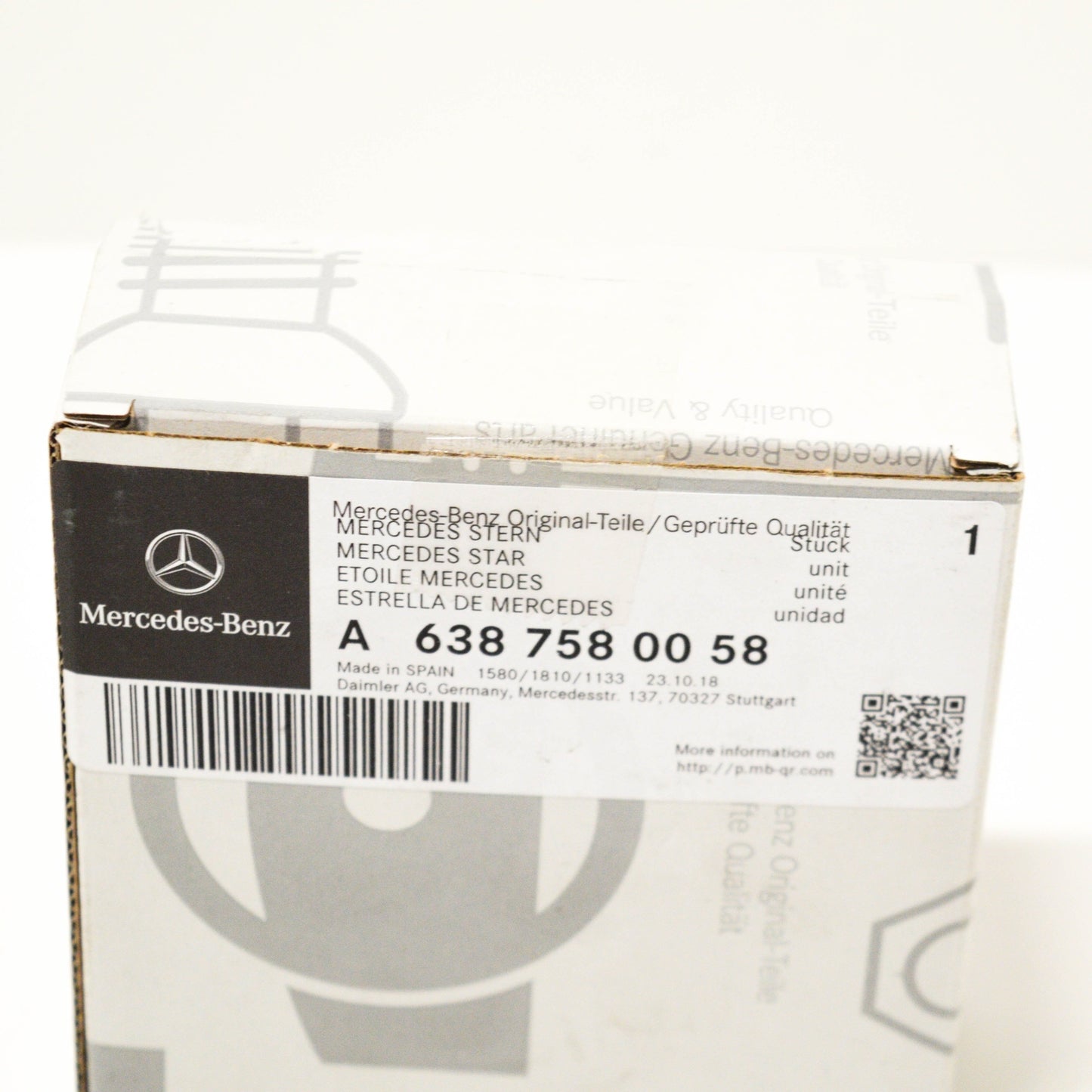 NEW MERCEDES BENZ VITO W638 REAR BOOT EMBLEM A6387580058 ORIGINAL