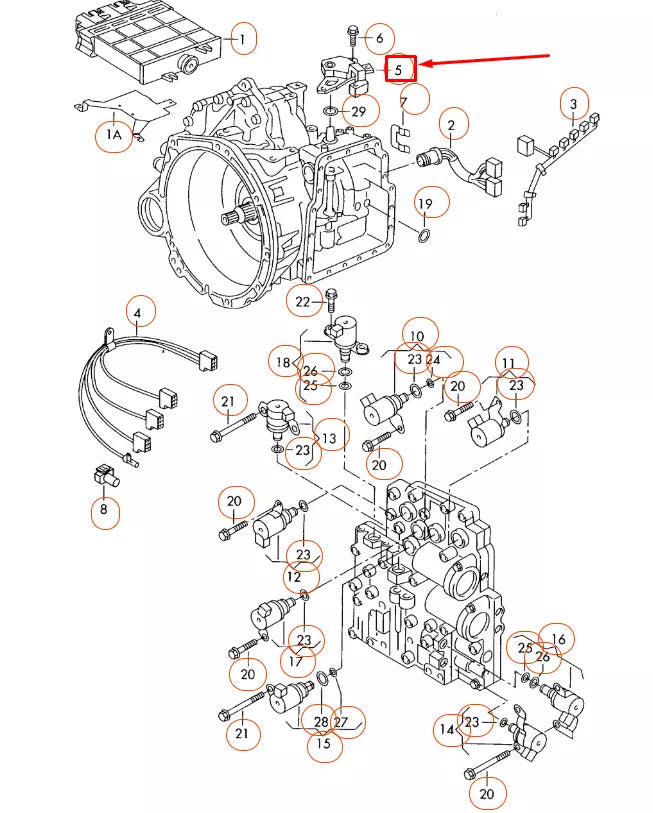 NEW VW SHARAN 7M AUTOMATIC GEARBOX MULTI-FUNCTION SWITCH 09B919821 ORIGINAL