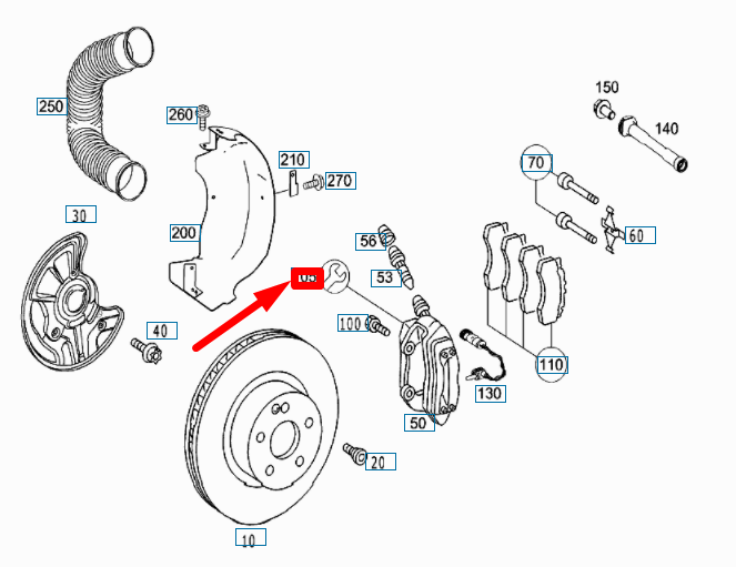 NEW MB CL C215 FRONT DISC BRAKE CALIPER REPAIR KIT A0014210086 ORIGINAL