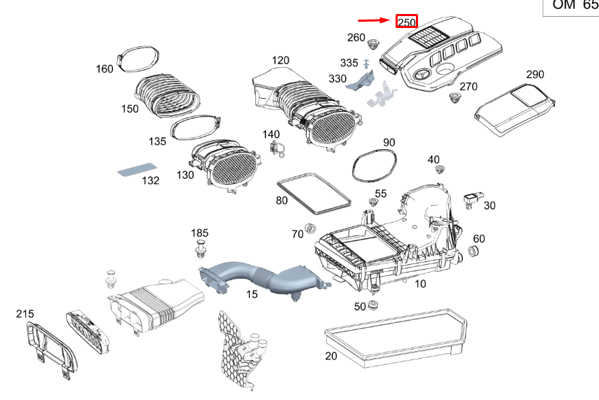 new mercedes-benz gle w167 engine cover a6540107600 original