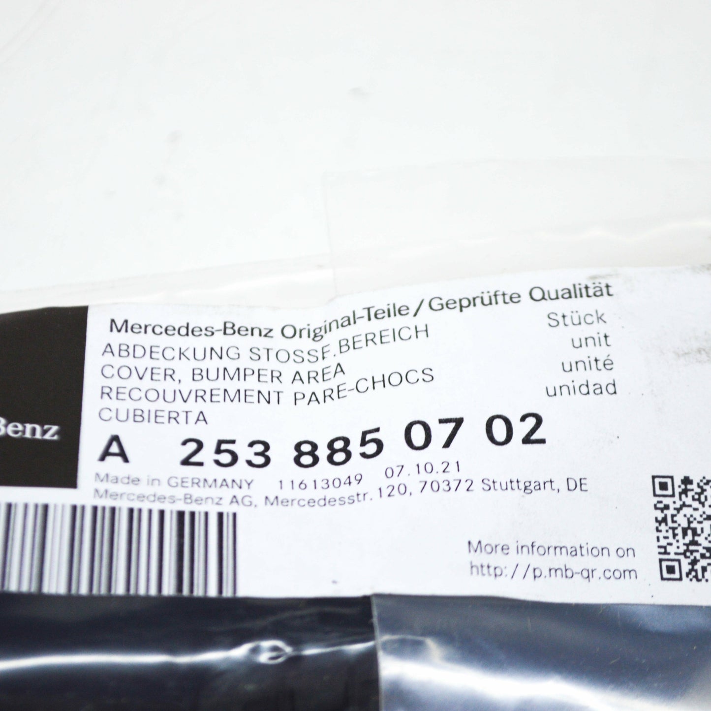 NEW MERCEDES-BENZ GLC X253 FRONT LEFT BUMPER COVER CAP A2538850702 ORIGINAL