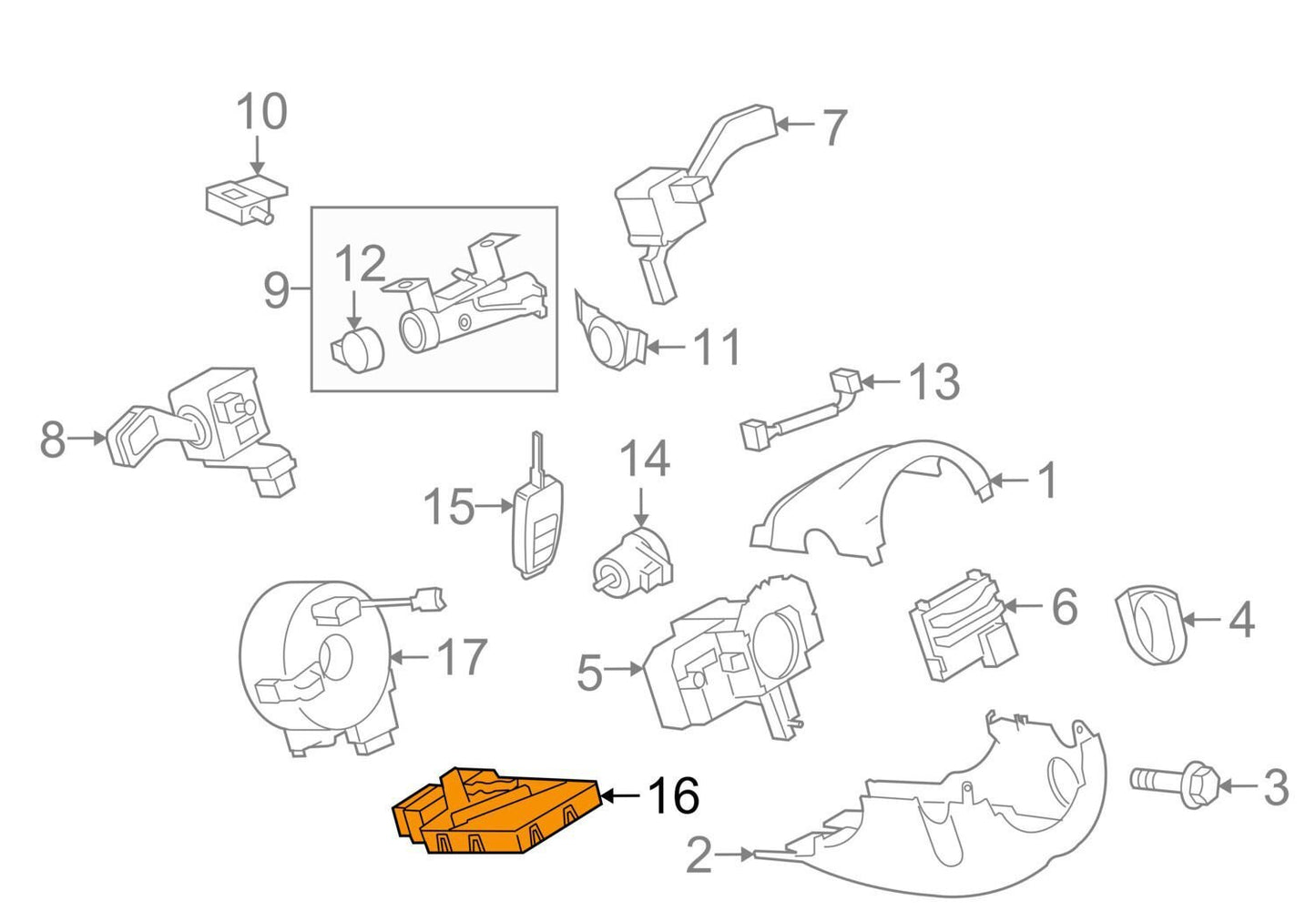 new audi a3 8p steering wheel control unit 8p0953549k original