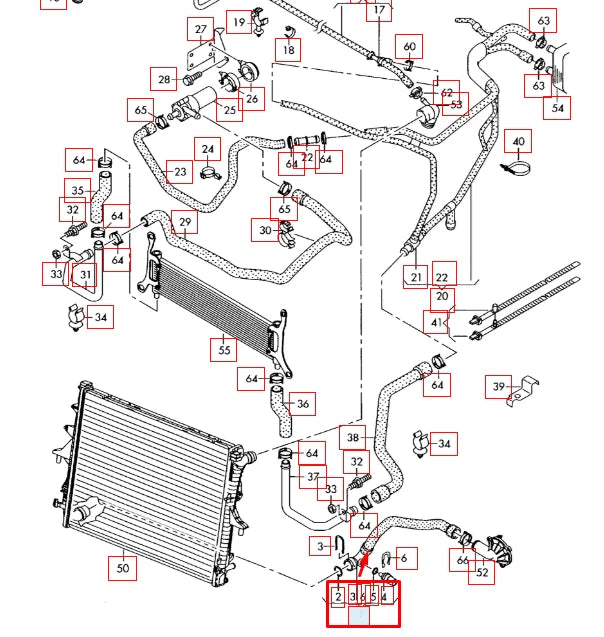 NEW AUDI Q7 4L COOLANT HOSE PIPE 7L6122051AC 2015