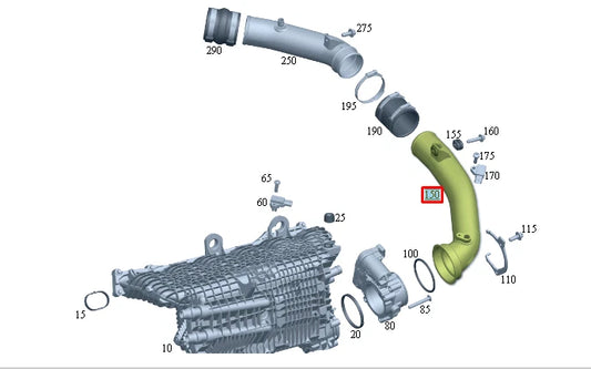 NEW MERCEDES-BENZ E W213 CHARGED AIR LINE TUBE A2560980007 ORIGINAL