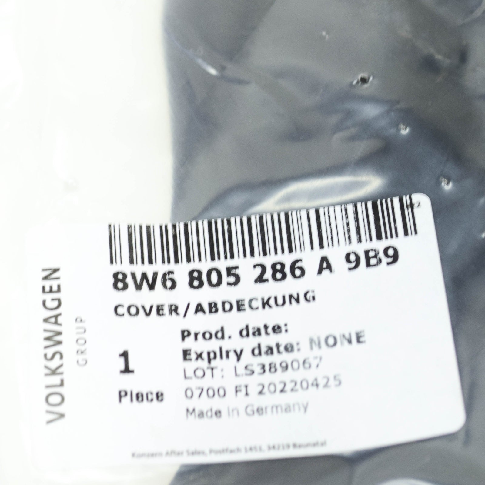 NEW AUDI A5 F5 FRONT RIGHT HEADLIGHT COVER 8W6805286A 9B9 8W6805286A9B9 ORIGINAL