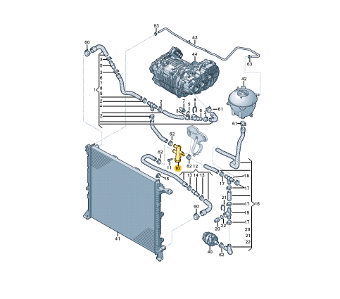 NEW VOLKSWAGEN E-CRAFTER THERMOSTAT 5QE121113 ORIGINAL