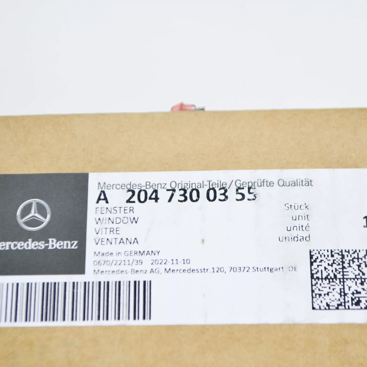 NEW MERCEDES-BENZ C-CLASS S204 REAR LEFT DOOR WINDOW A2047300355