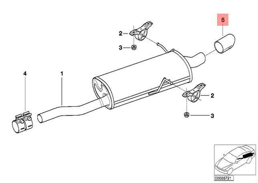 new bmw e46 cabrio coupe sedan wagon chrome tailpipe trim 7500197 18107500197