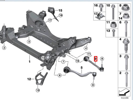 NEW BMW X3 G01 FRONT LEFT WISHBONE CONTROL ARM 6893723 31106893723 ORIGINAL