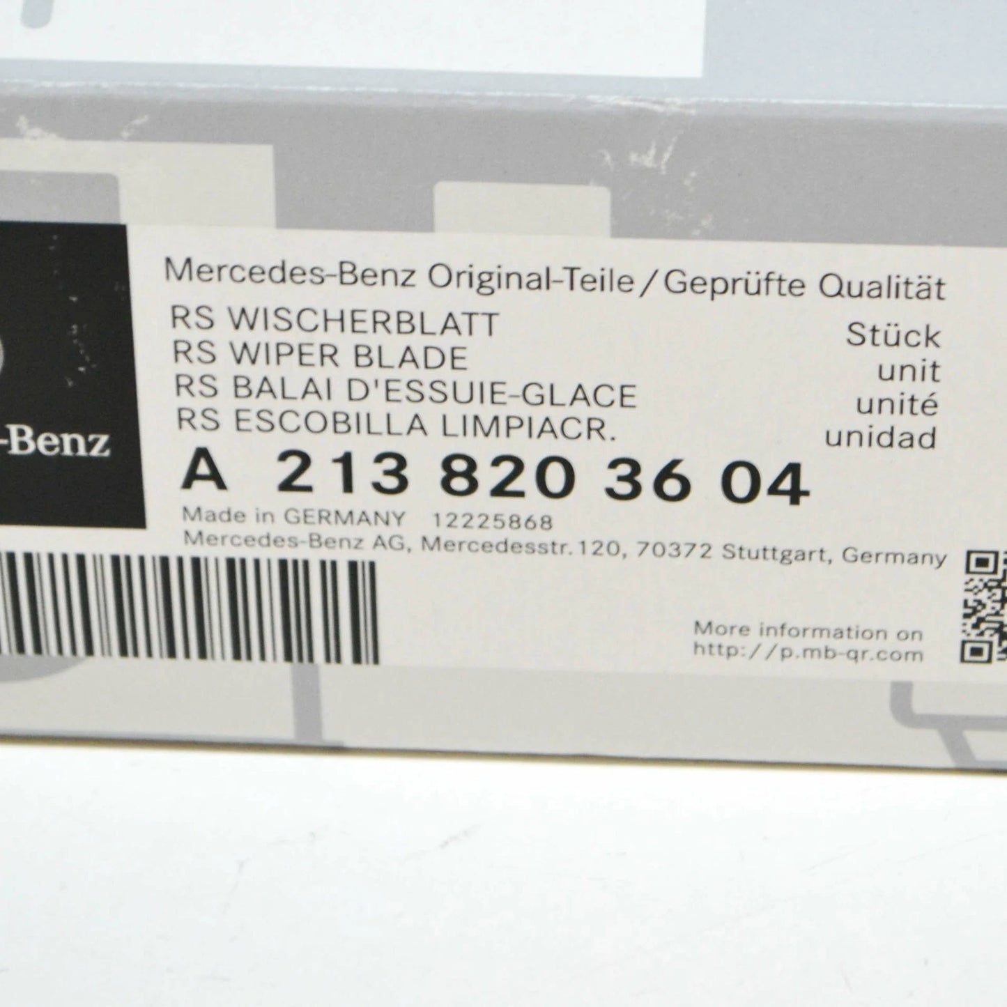 NEW MB E T-MODEL S213 FRONT WINDSCREEN WIPER ARM BLADES LHD A2138203604 ORIGINAL