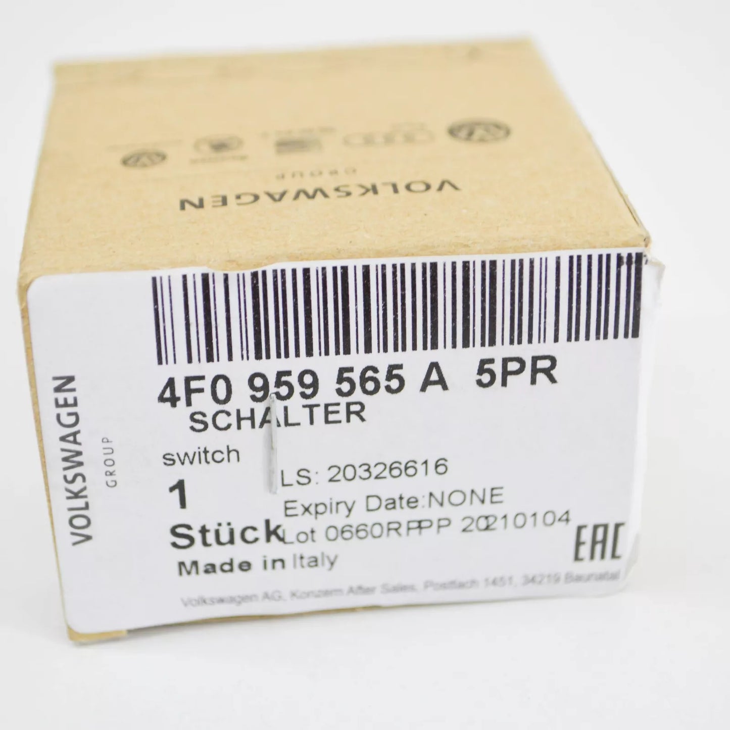 NEW AUDI A6 C6 DOOR MIRROR CONTROL BUTTON SWITCH 4F0959565A5PR 2010 ORIGINAL