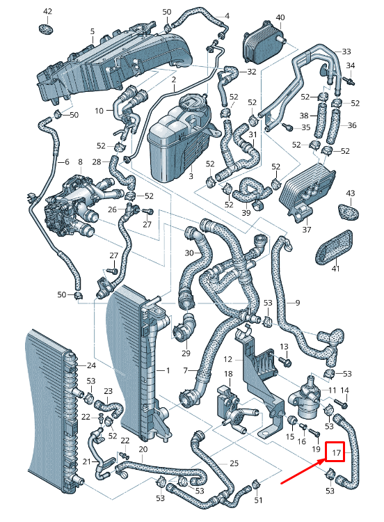 NEW AUDI A6 4A C8 ENGINE COOLANT RETURN HOSE 4K0145923N ORIGINAL