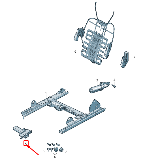 new volkswagen tiguan ad1 front right seat adjustment motor 3qf959248 original