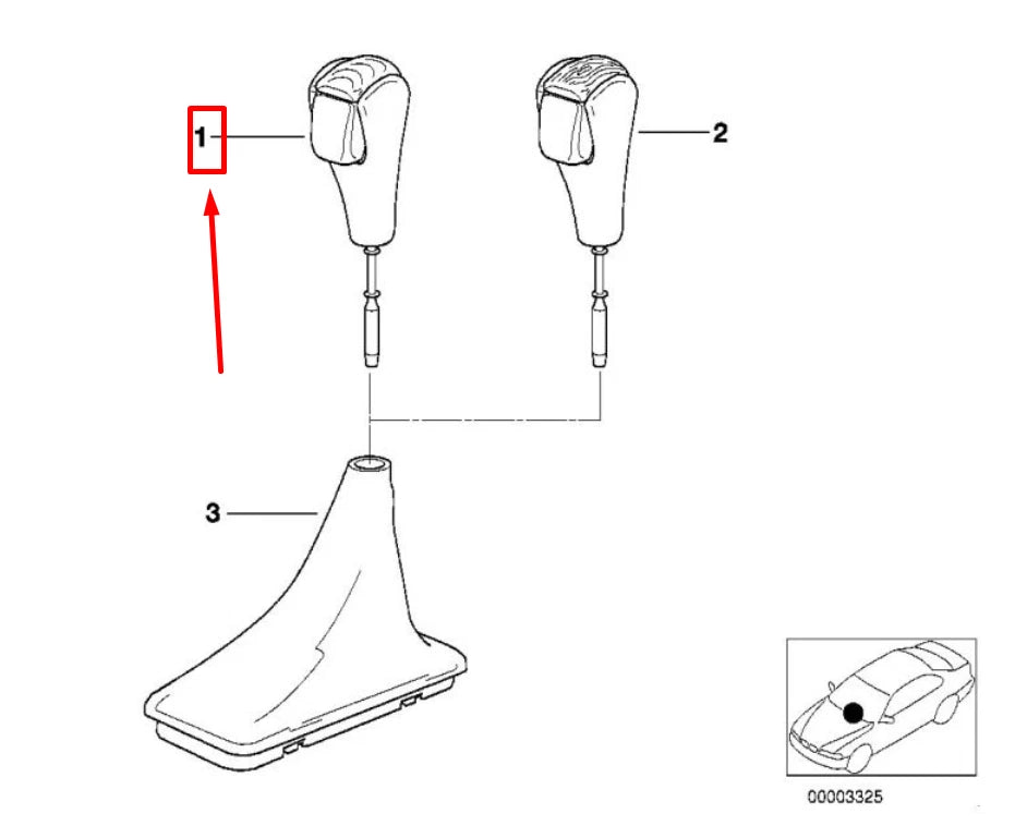 NEW BMW 5 E39 GEAR SHIFTING KNOB 25162229444 2229444 ORIGINAL