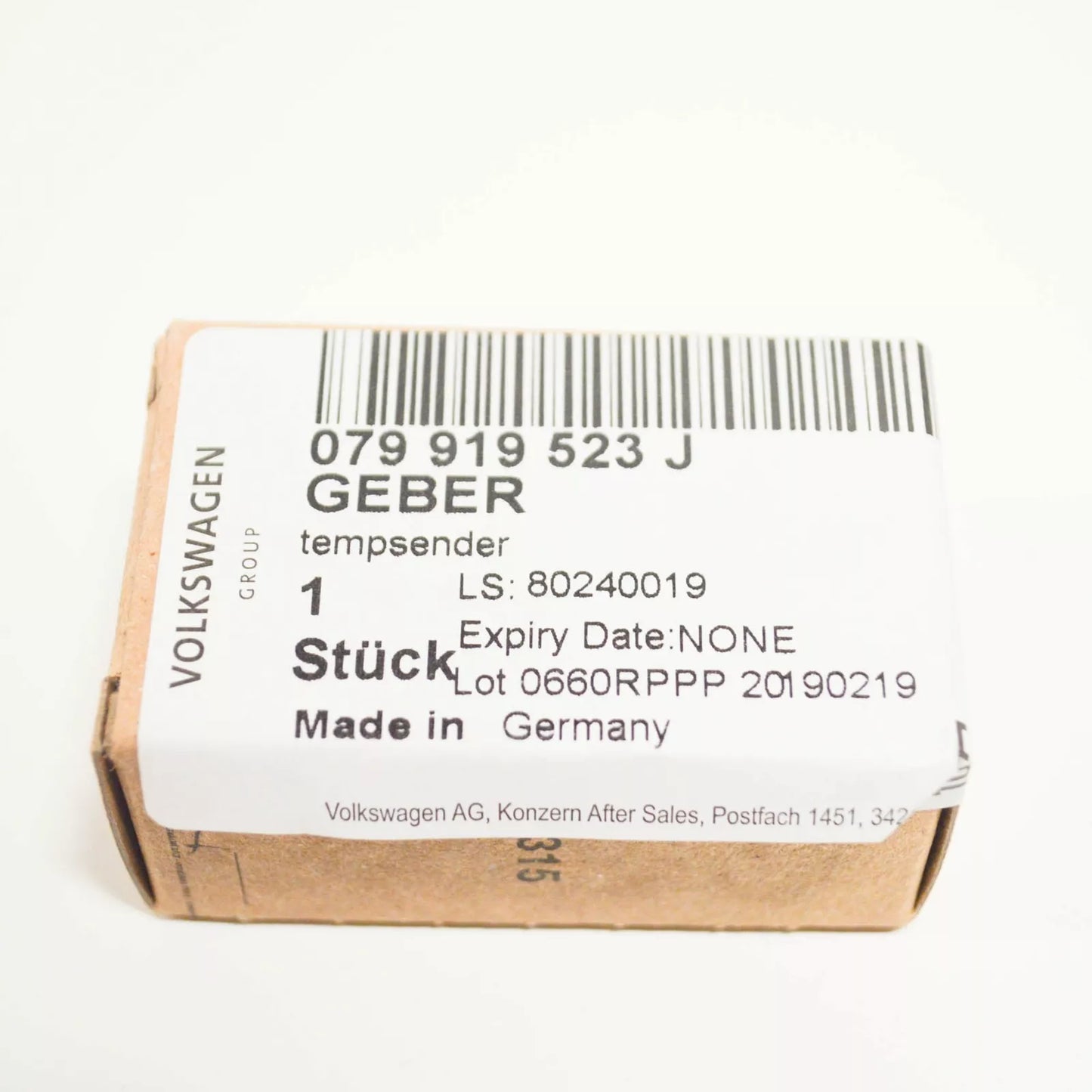 NEW AUDI A4 B9 COOLANT TEMPERATURE SENSOR 079919523J ORIGINAL